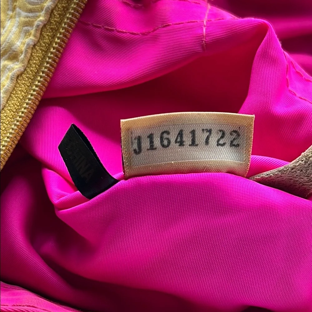 Dooney & Bourke Fabric Duck Hobo Butter Yellow White Shoulder Bag Pebbled Finish - Picture 12 of 13